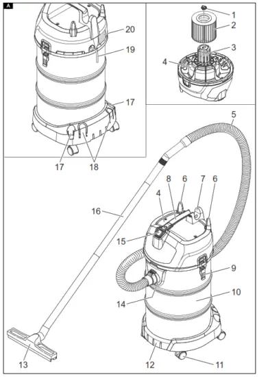 KARCHER NT 20 Wet and Dry Vacuum Cleaner - fig