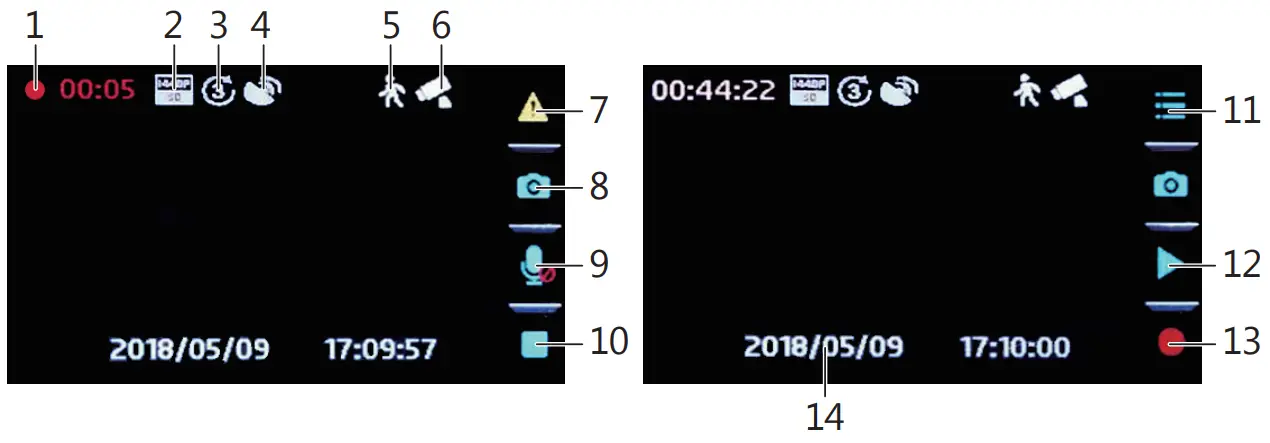Z-EDGE Z3D Dash Cam Dual Cameras on a Budget - Recording Screen