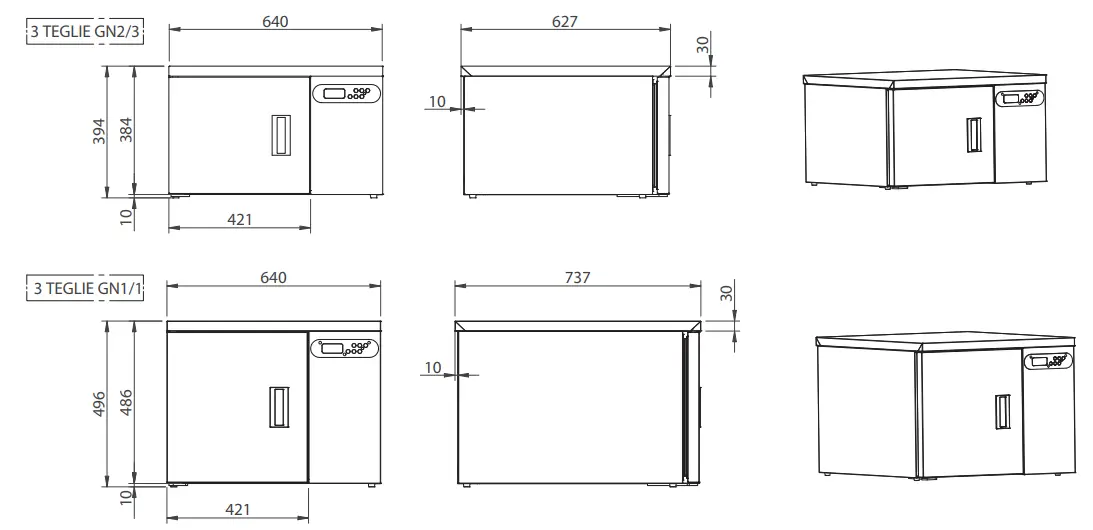 SIRMAN WSIR0230 Dolomiti 2-3 Blast Chiller Freezer Stainless Steel 1