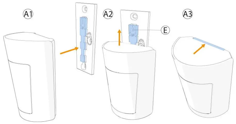 Johnson Controls MP 802 PG Wireless PIR Motion Detector - flat bracket