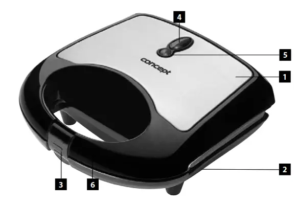 concept SV 3030 SV 3031 Sandwich Maker - Bottom cover