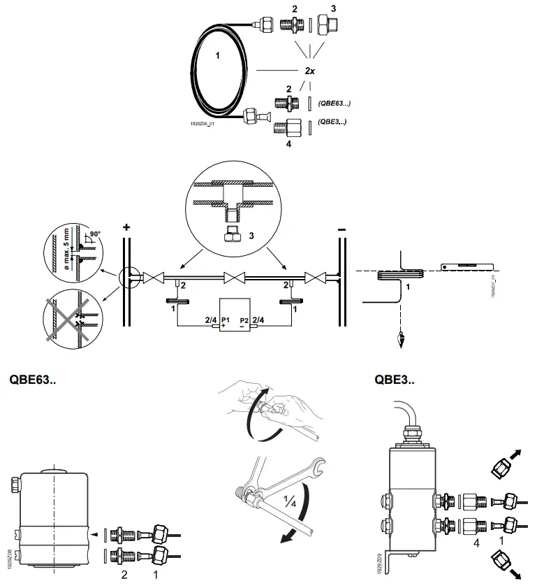 SIEMENS AQB2005 Relative Pressure Connection Kit - 3