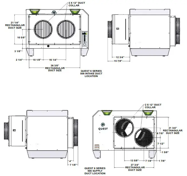 Quest 506 Commercial Dehumidifier - DUCTING GUIDELINES