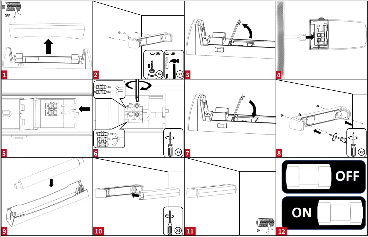 resistex 610351 Xeriane S19 Prise Rasoir BL Strip with Shaver Socket - INSTALLATION