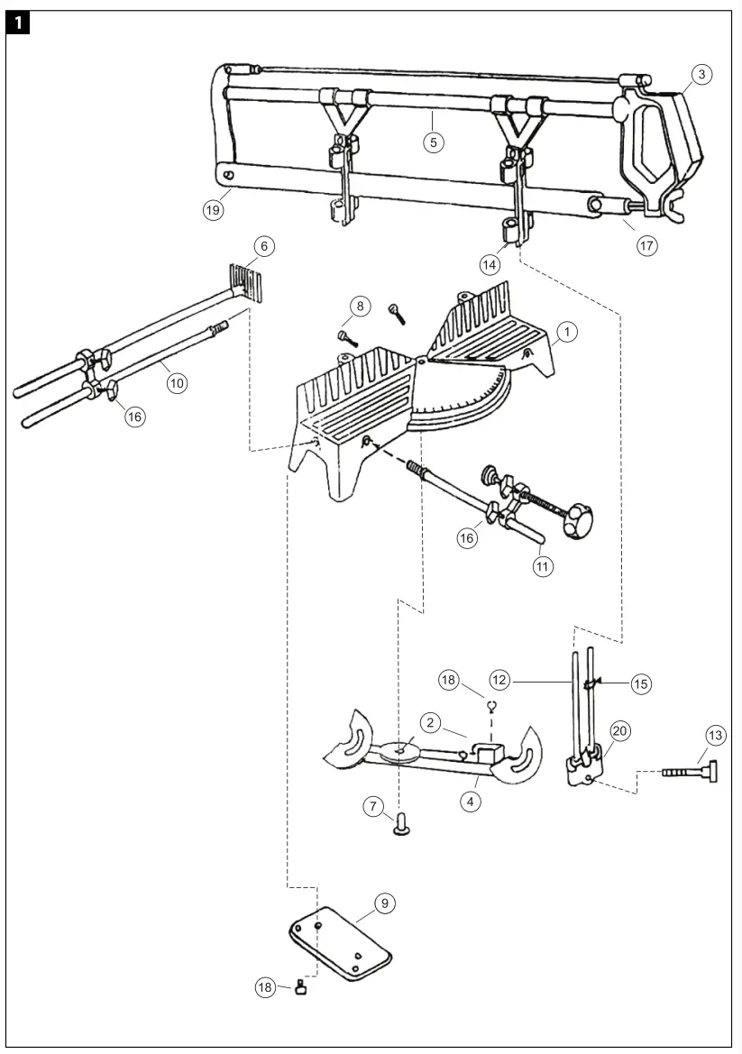 MEEC TOOLS 020651 Mitre Saw - fig