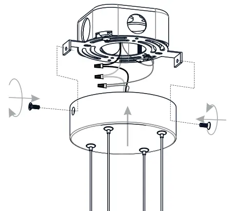 QUOIZEL PCOVD2827MBK LED Pendant Ceiling Light - Canopy to Crossbar