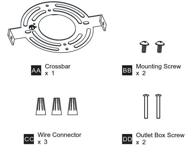 QUOIZEL PCOVD2827MBK LED Pendant Ceiling Light - MOUNTING HARDWARE