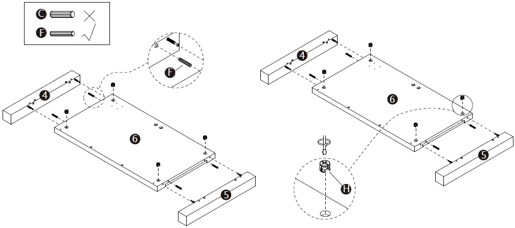 Wampat W02D2081L Modern Farmhouse Coffee Table, Square Wood Center Table with Storage-14