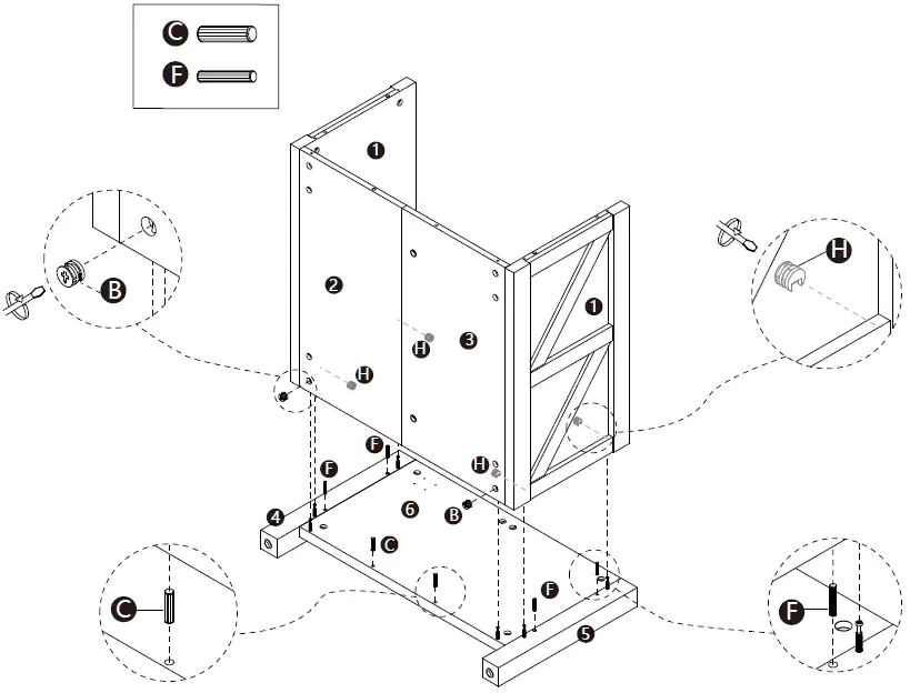 Wampat W02D2081L Modern Farmhouse Coffee Table, Square Wood Center Table with Storage-18