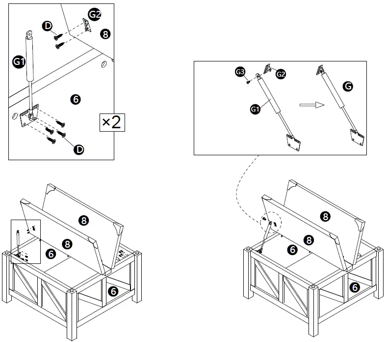 Wampat W02D2081L Modern Farmhouse Coffee Table, Square Wood Center Table with Storage-26