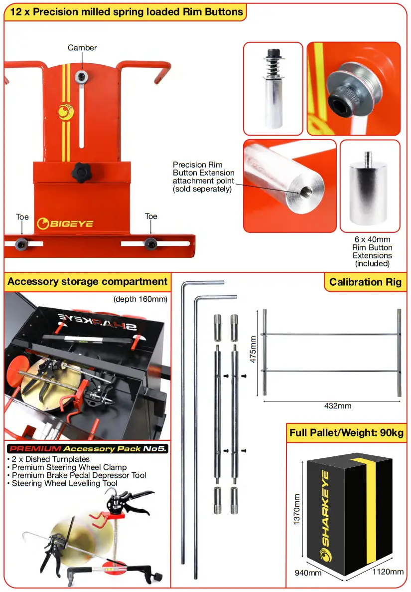 SHARKEYE BE4WLA BigEye 4 Wheel Laser Aligner - fig 2