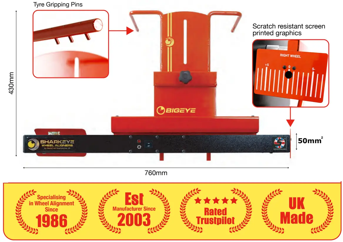 SHARKEYE BE4WLA BigEye 4 Wheel Laser Aligner - fig