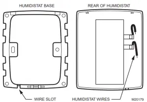 Humidistat base and rear view.