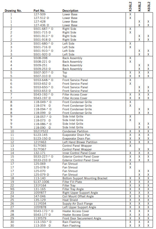 Bard Wall-Mounted SASO 2663 - parts 2