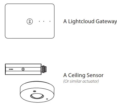 RAB LCDIMMER Light Cloud White Wall Mount - Sensor