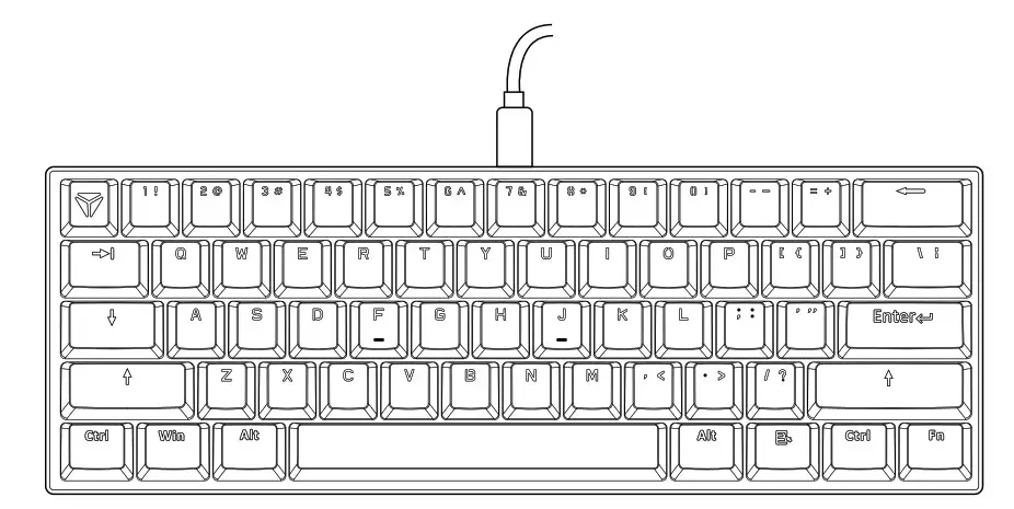 YENKEE YKB 3600US Ultra Compact RGB Mechanical Keyboard - Keyboard