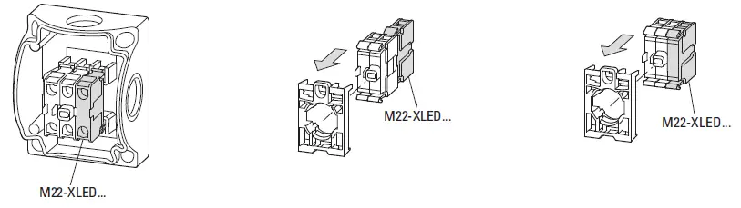 EATON M22-XLED60 Pushbutton Test Element-2
