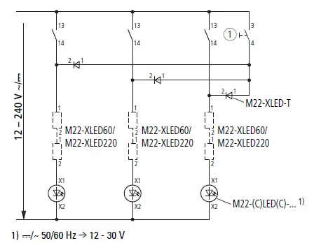 EATON M22-XLED60 Pushbutton Test Element-4