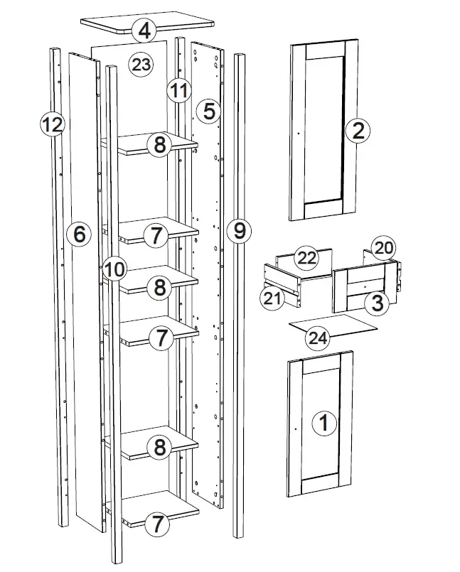 welltime-29971365-Tall-cabinet -Sylt-Country-style-bathroom-furniture-width-40-cm-FIG-1