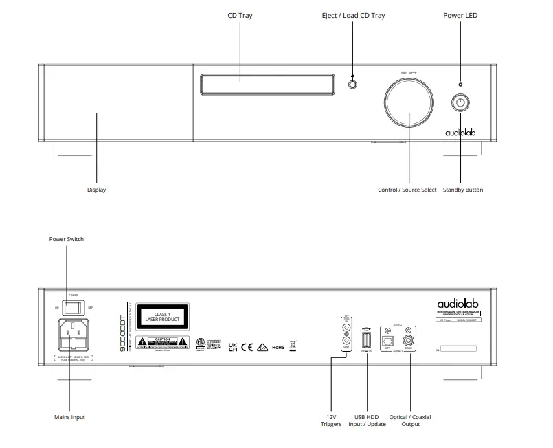 audiolab 9000CDT Amplifier and CD Transport - fig