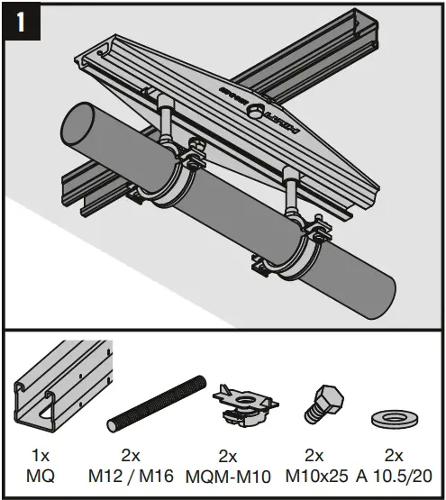 HILTI MSG-D 200 Fixed Points and Sliders