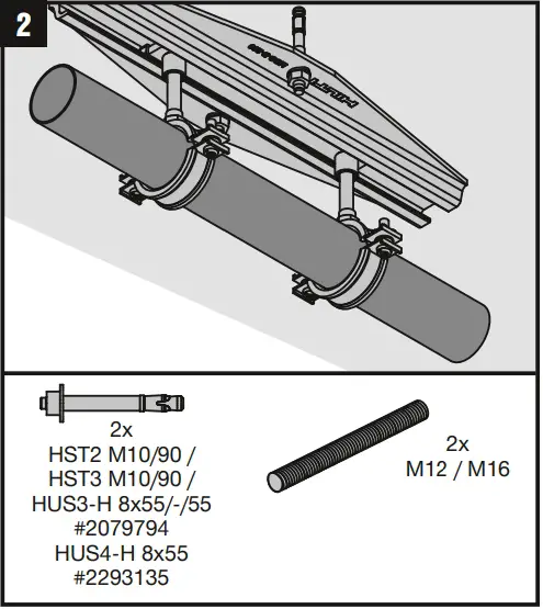 HILTI MSG-D 200 Fixed Points and Sliders
