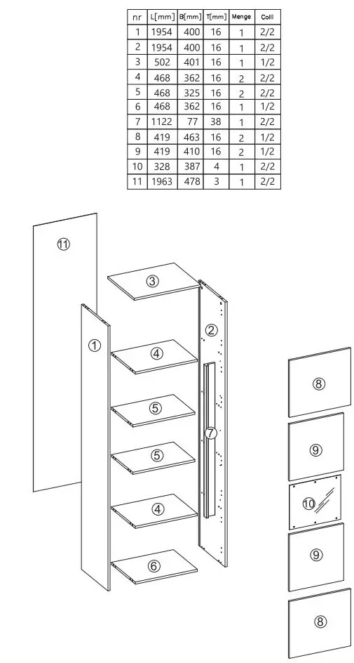 OTTO CITY GIRON 24 INOSIGN Wall Unit Instruction Manual - Our direct order service for fitting