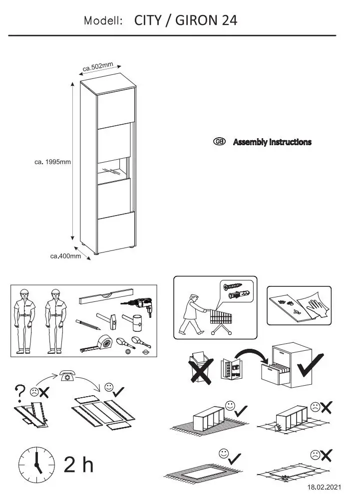 OTTO CITY GIRON 24 INOSIGN Wall Unit Instruction Manual