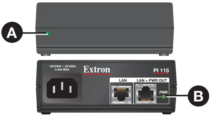 Extron PI 115 Power InjectorPI 115 Power Injector - FIGURE 9