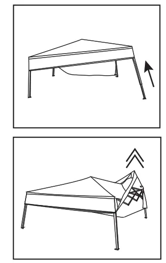 COSTWAY OP70298 6 ft. x 6 ft. White Pop-Up Canopy Tent - 5