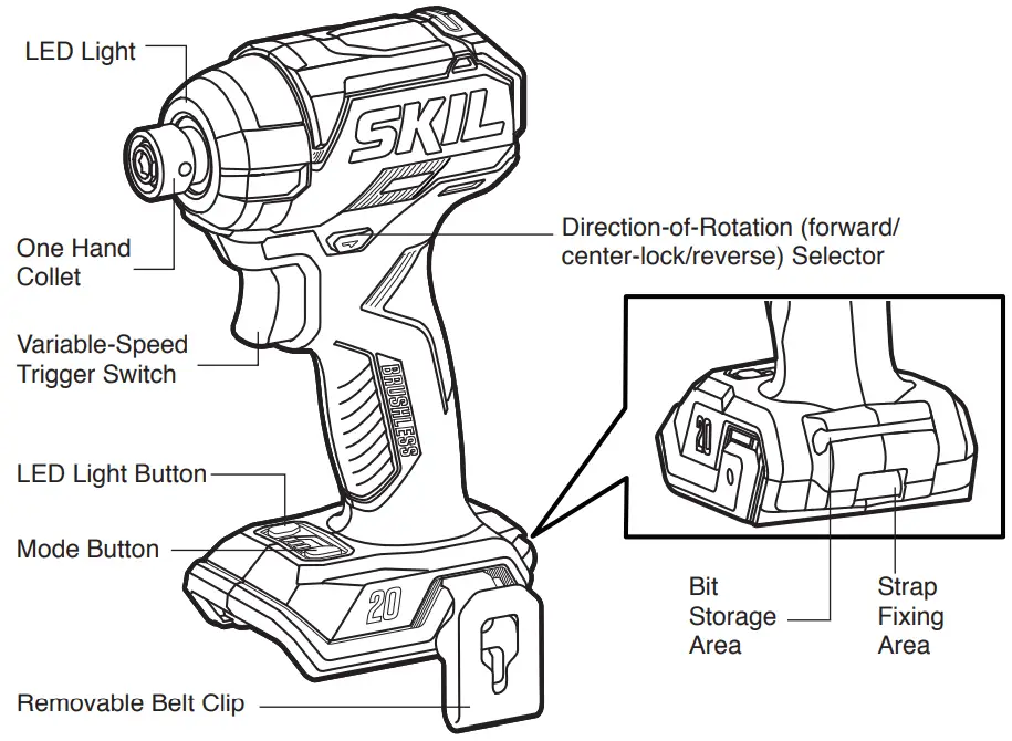 SKIL ID6739B-00 20V Brushless Impact Driver - Impact Driver