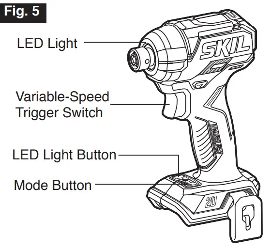 SKIL ID6739B-00 20V Brushless Impact Driver - provides additional