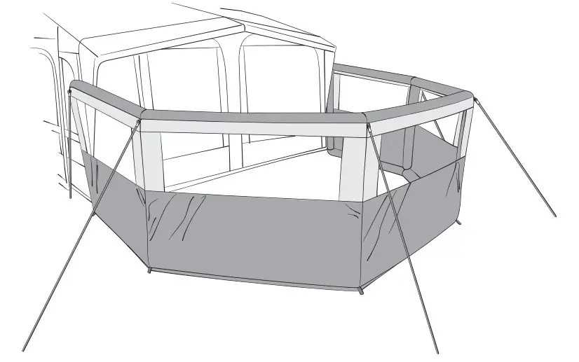 DOMETIC AIR Break Pro 1 3 5 Inflatable Windbreak