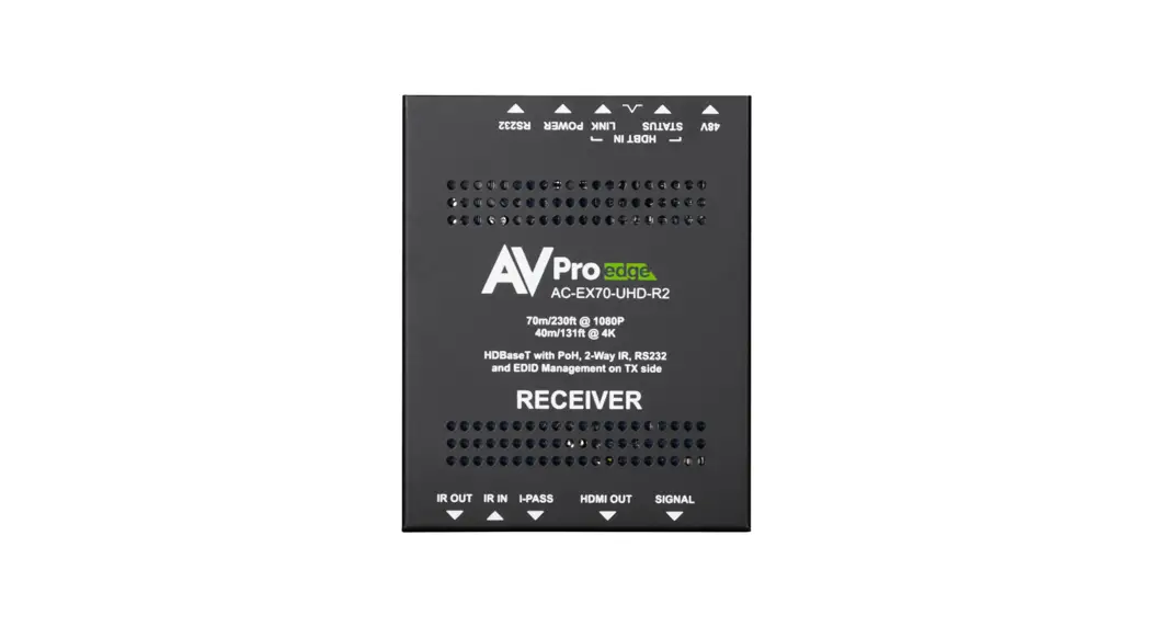 Avpro Edge Ac-ex70-uhd-r 4k Hdmi 2.0 Hdbaset Extender Receiver User Manual