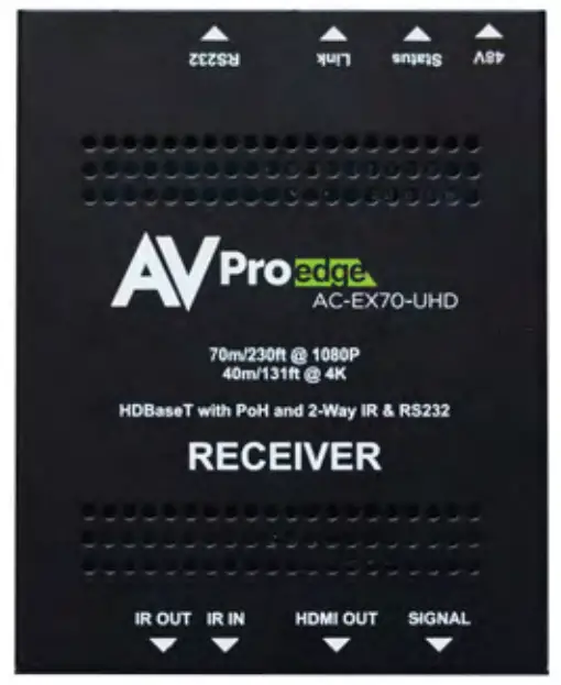 AVPro edge AC-EX70-UHD-R 4K HDMI 2.0 HDBaseT Extender Receiver