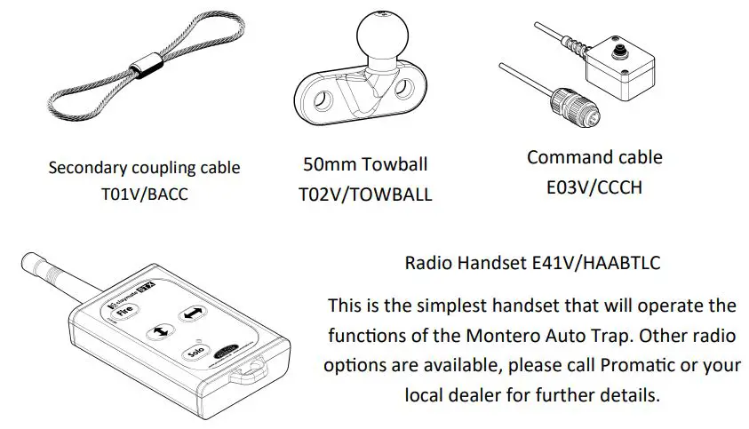 PROMATIC Montero Auto Trailer Instruction Manual - Spare Parts