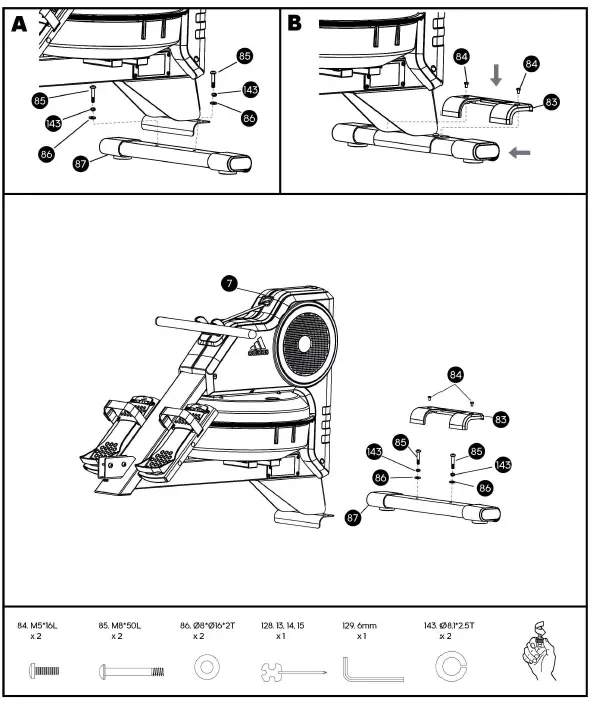 adidas R-21 Water Rower Machine 4