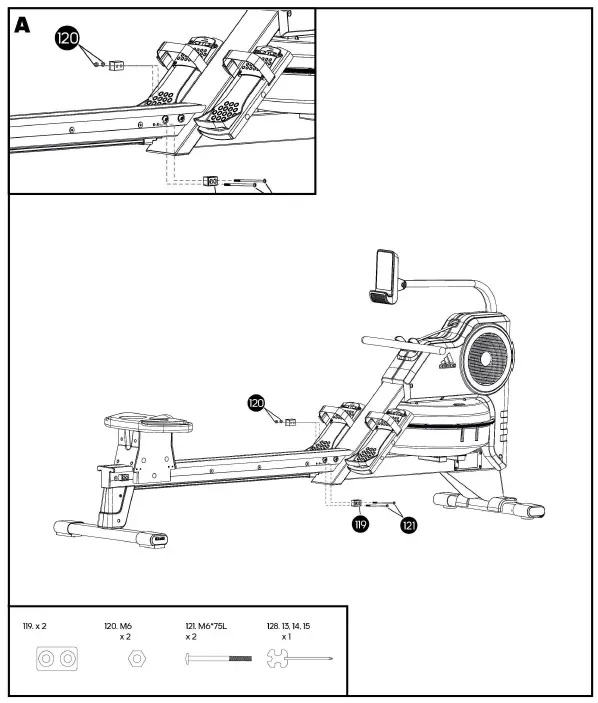 adidas R-21 Water Rower Machine 7
