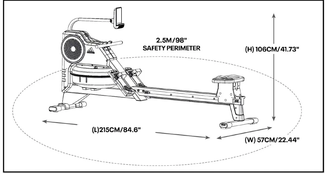 adidas R-21 Water Rower Machine 8
