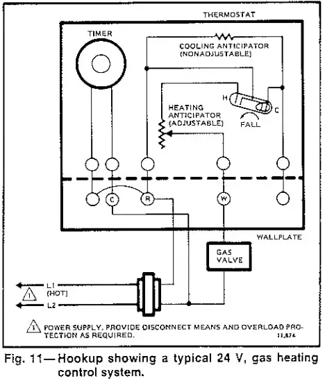 Honeywell T8085D Heating and Cooling Thermostat and Subbase - diagrams