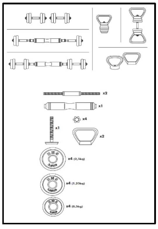 HMS SGZ-6-in-1-Weight-Set-Rubber-Cover-fig- (4)