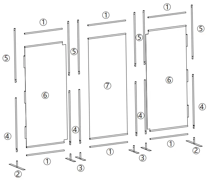 JAXPETY HGP0681 3 Panel Room Divider Folding Privacy Screen - Overview