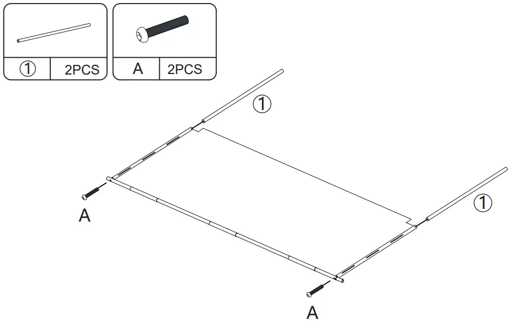 JAXPETY HGP0681 3 Panel Room Divider Folding Privacy Screen - PRODUCT ASSEMBLY 3