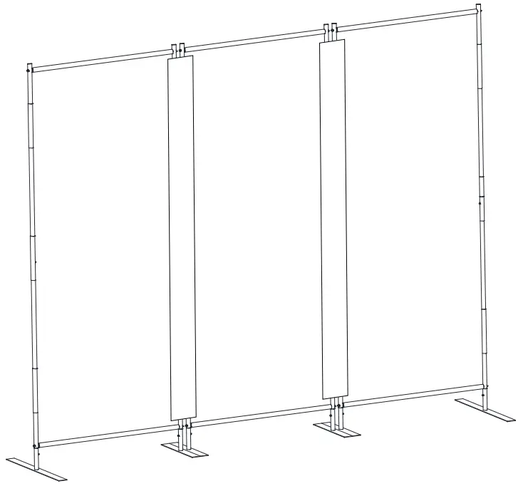 JAXPETY HGP0681 3 Panel Room Divider Folding Privacy Screen - PRODUCT ASSEMBLY 8
