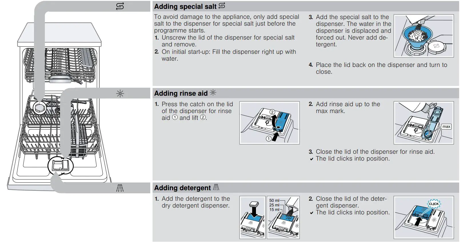 GAGGENAU DF481101 Dishwasher User Guide - How to use