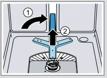 GAGGENAU DF481101 Dishwasher User Guide - Position the lower spray arm