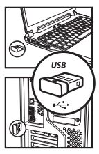 Loyal 2.4G Bluetooth+Wireless Mouse User Manual - Insert the USB receiver into computer USB port