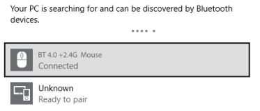 Loyal 2.4G Bluetooth+Wireless Mouse User Manual - While the Bluetooth