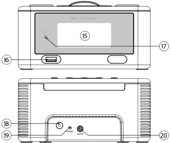 CALIBER HCG 0100iDAB-BT Radio Alarm Clock - figure 2