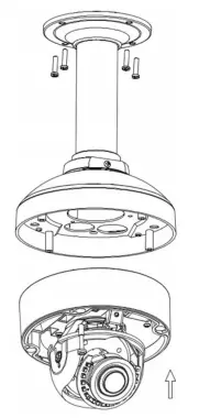 D-Link 5 Megapixel H.265 Outdoor Dome Network Camera DCS-6517 - Installing the Pendant Mount 2